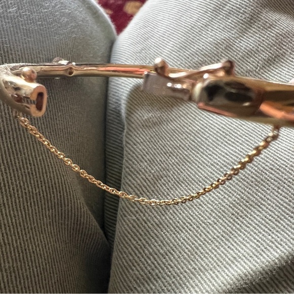 Women’s 14k Yellow Gold Diamond Bracelet Bangle by Sabrina - Picture 12 of 15